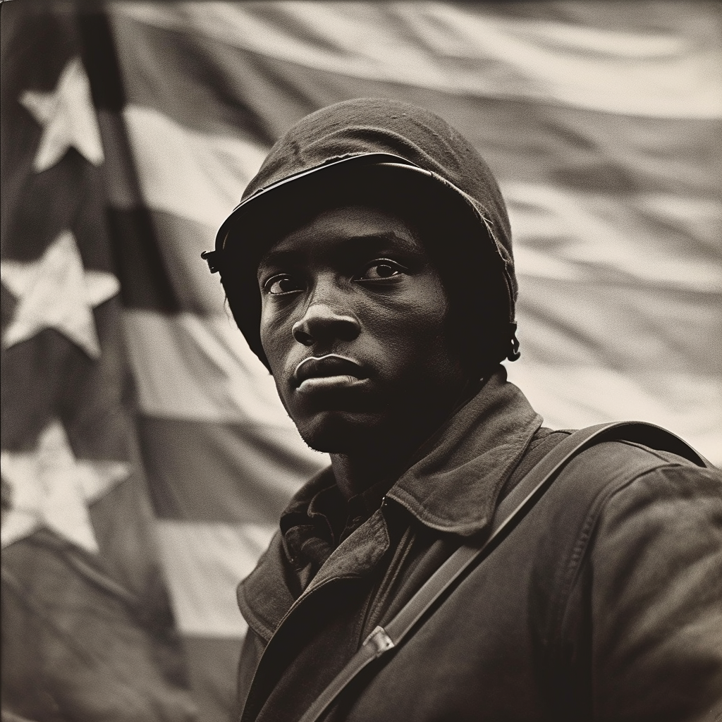 photo of WW2 American solider by robert frank